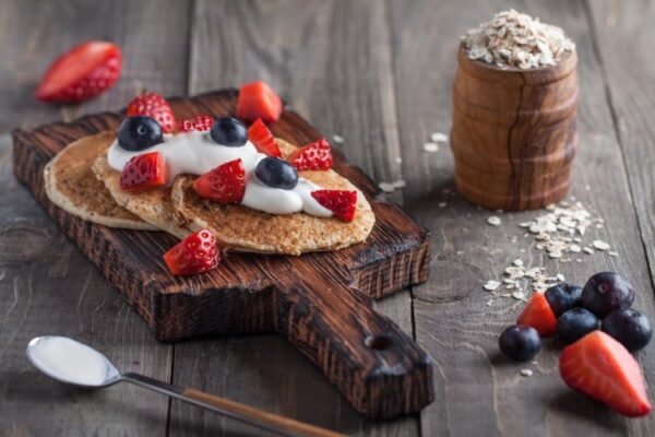 بان كيك الشوفان بدون بيض